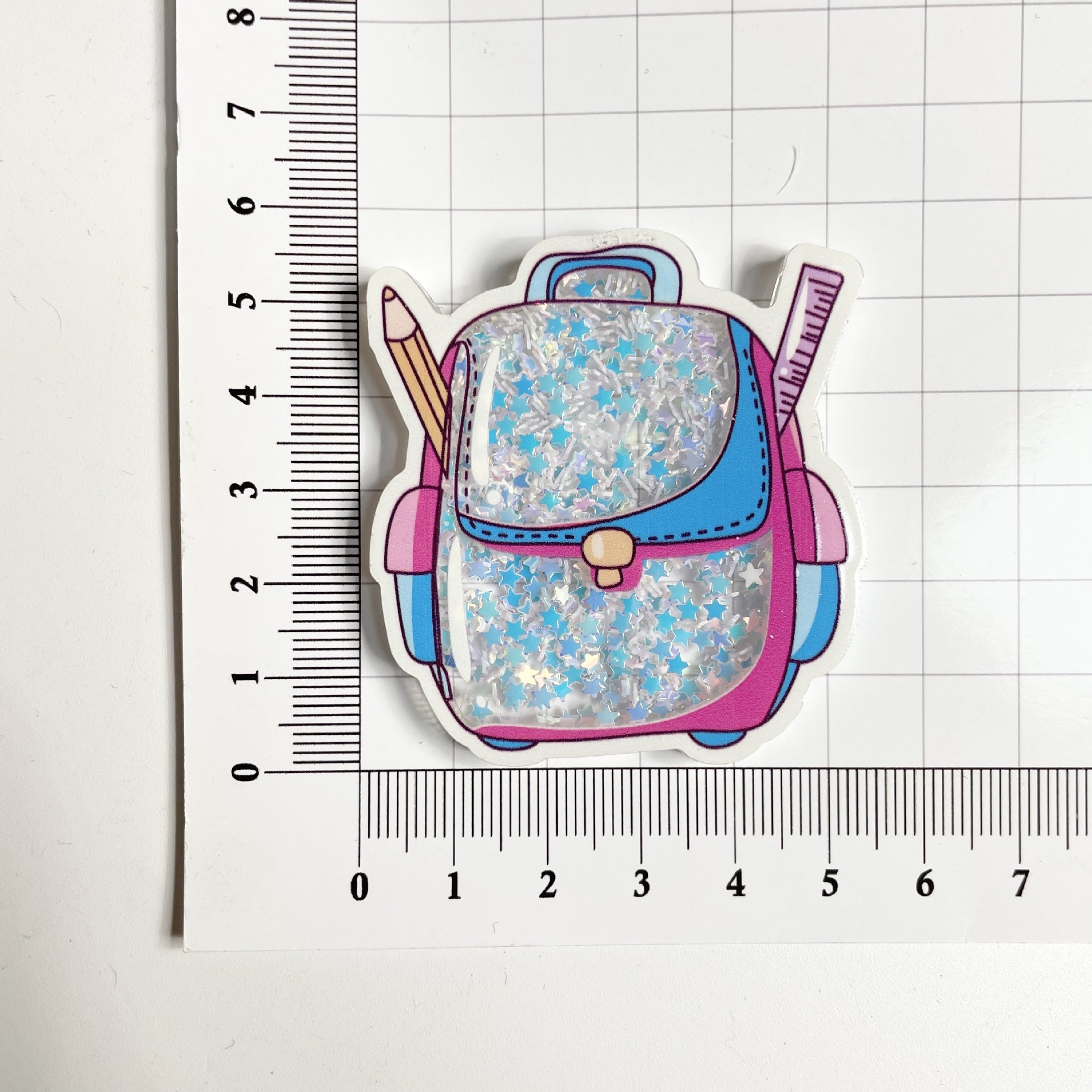Wholesale 20PCS Teacher Acrylic Quicksand Rotatable ID Buckle